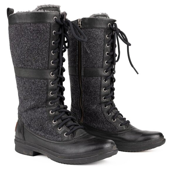 UGG Shoes - UGG Elvia Waterproof Leather & Wool Lace Up Winter Boots Women's 7